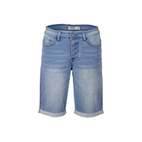 Short en jean effet délavé pour garçon stone en coton coupe droite