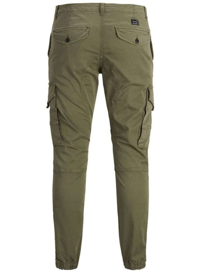 Pantalon cargo kaki uni...