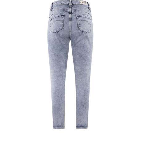 Jean pour femme stone 7/8 éme effet délavé en coton coupe slim NOEMY - Image 3