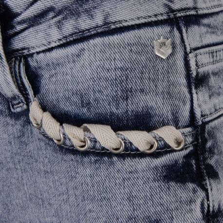 Jean pour femme stone 7/8 éme effet délavé en coton coupe slim NOEMY - Image 4