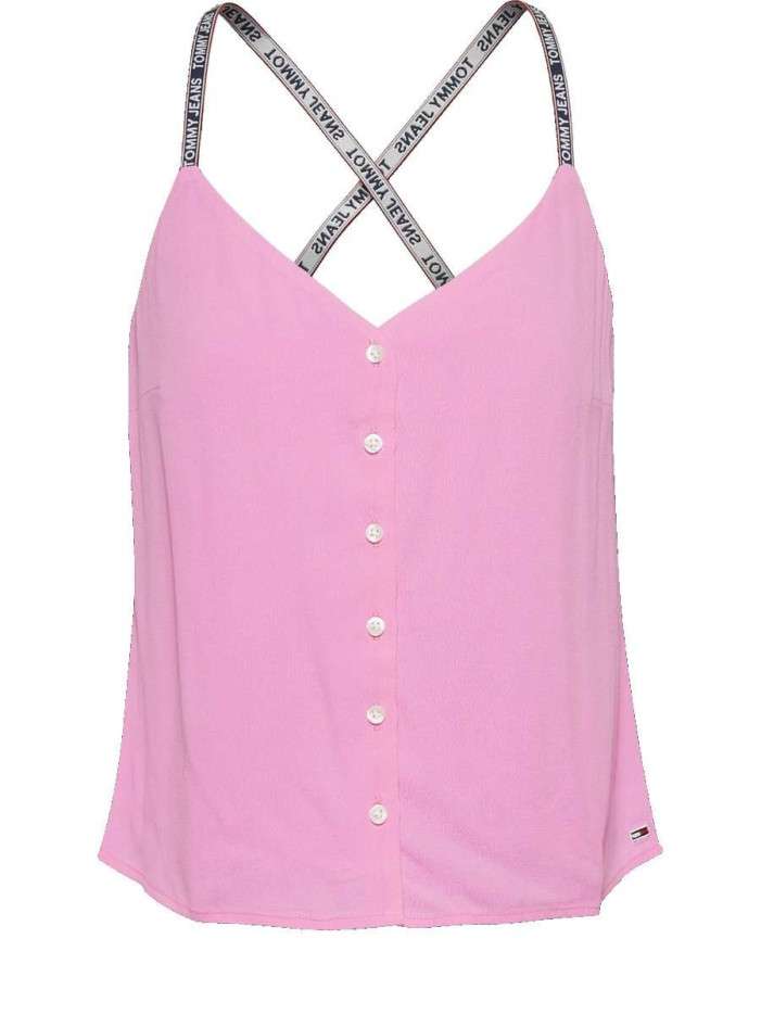 Top rose pour femme uni...