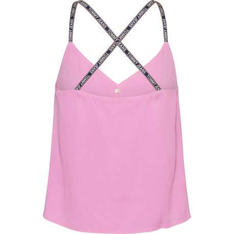 Top rose pour femme uni coupe droite - Image 2