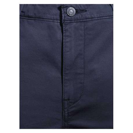 Short marine pour homme en coton coupe regular uni - Image 3
