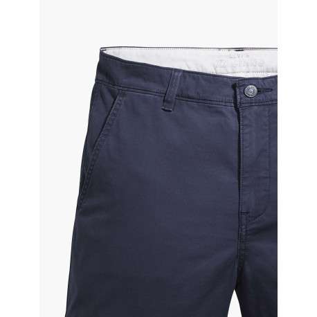 Short marine pour homme en coton coupe regular uni - Image 4