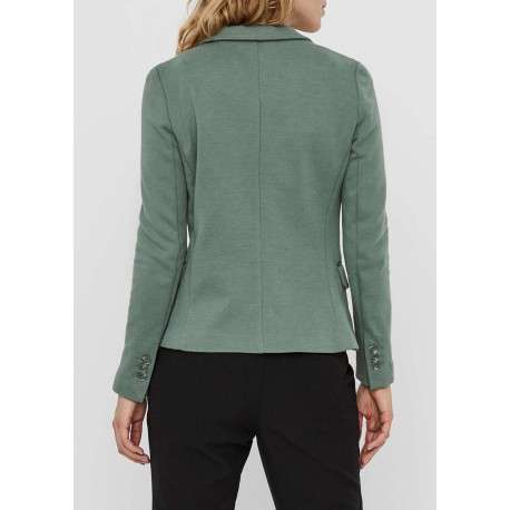 Veste kaki unie pour femme avec un bouton de fermeture à l'avant - Image 7