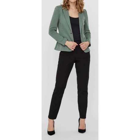 Veste kaki unie pour femme avec un bouton de fermeture à l'avant - Image 9