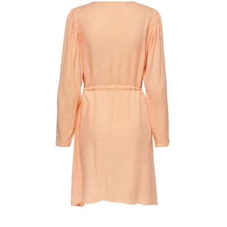Robe écrue pour femme unie coupe droite et fluide - Image 2