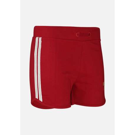 Short rouge pour fille avec logo doré coupe droite ERAKIE - Image 2