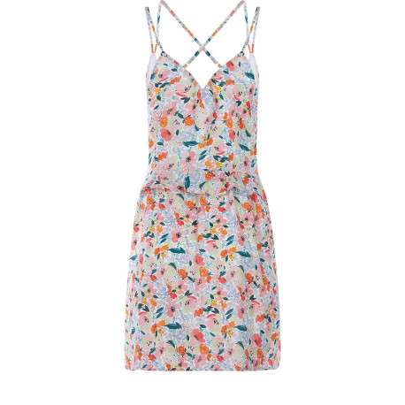 Robe multicolore pour femme avec imprimé floral coupe droite - Image 2