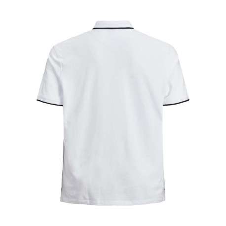 Polo blanc pour homme avec logo en coton coupe droite PAULOS - Image 2