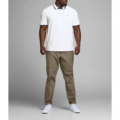 Polo blanc pour homme avec logo en coton coupe droite PAULOS - Image 3