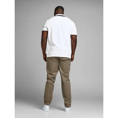 Polo blanc pour homme avec logo en coton coupe droite PAULOS - Image 4