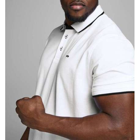 Polo blanc pour homme avec logo en coton coupe droite PAULOS - Image 5