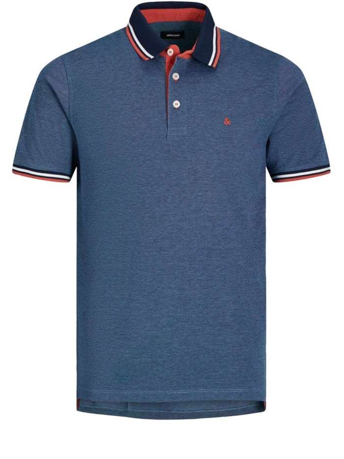 Polo bleu pour homme avec...
