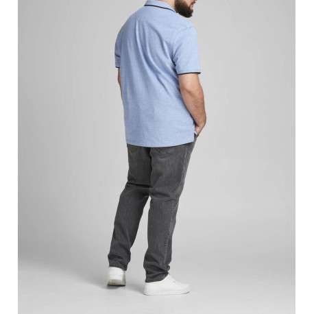 Polo ciel pour homme avec logo en coton coupe droite PAULOS - Image 4