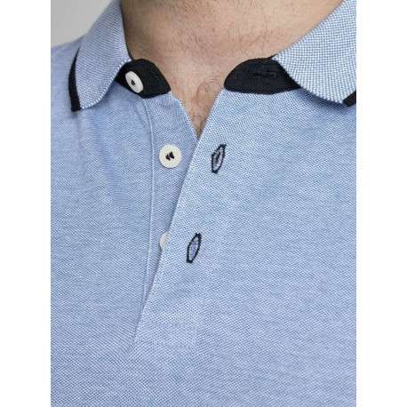 Polo ciel pour homme avec logo en coton coupe droite PAULOS - Image 5