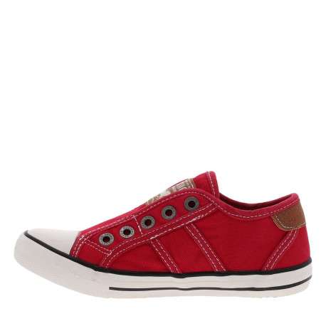 Baskets basses mixte enfants en coton rouge - Image 4
