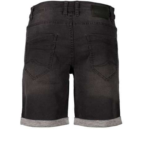 Short en jean gris pour garçon avec effet délavé coupe droite - Image 2