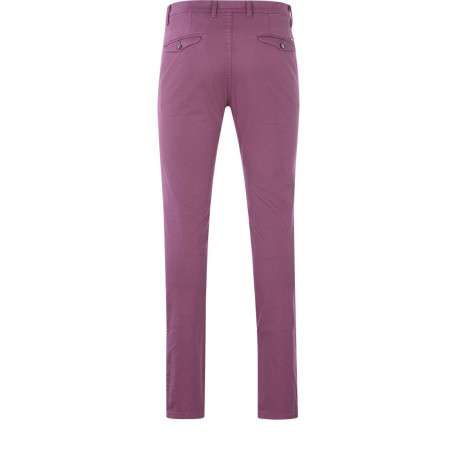 Pantalon framboise pour homme en maille nid d'abeille coupe slim YOUNG - Image 2
