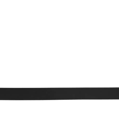 Ceinture noire unie pour femme en cuir avec une boucle carré dorée - Image 2