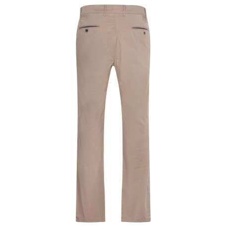 Pantalon beige pour homme uni en coton coupe droite YOUNG - Image 2