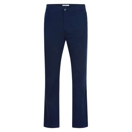 Pantalon marine pour homme uni en coton coupe droite YOUNG