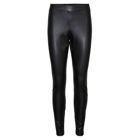 Legging noir uni avec une coupe skinny et une taille élastiquée - Image 10