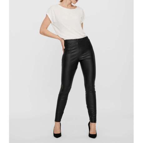 Legging noir uni avec une coupe skinny et une taille élastiquée - Image 15