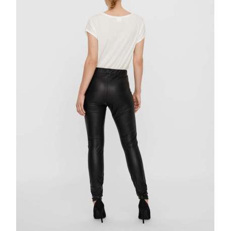 Legging noir uni avec une coupe skinny et une taille élastiquée - Image 23