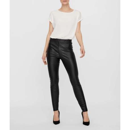 Legging noir uni avec une coupe skinny et une taille élastiquée - Image 26