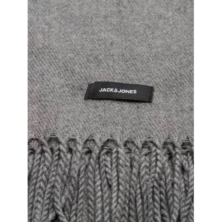 Écharpe à frange Solid Woven Scarf grise unie - Image 2