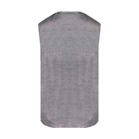 T-shirt gris chiné coupe regular avec un col rond - Image 2