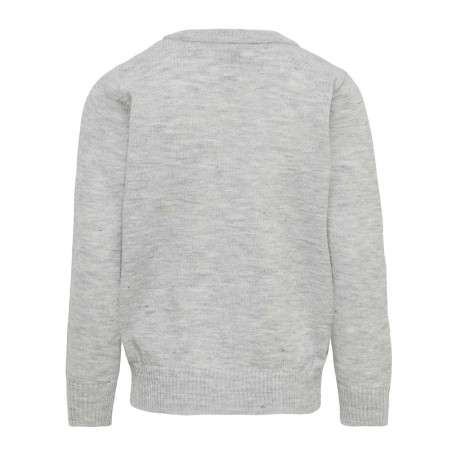 Pull gris chiné Xmas fantaisie coupe droite col rond - Image 2