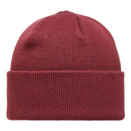 Bonnet bordeaux avec revers en coton biologique - Image 2