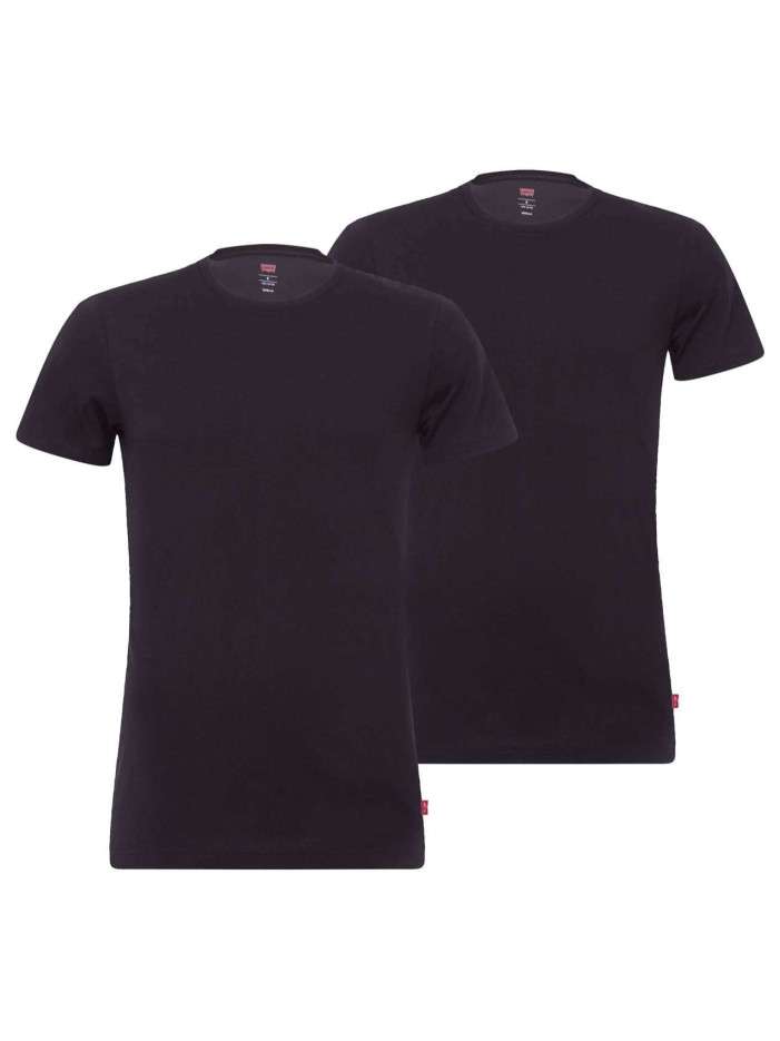 T-shirt noir uni avec une...