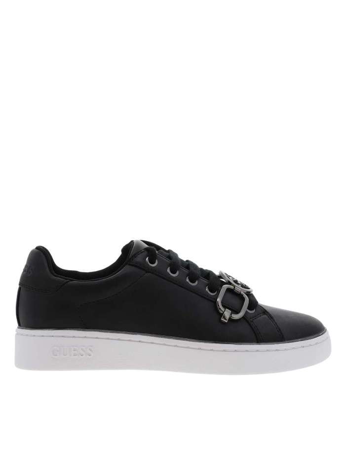 Baskets basses en cuir noir...