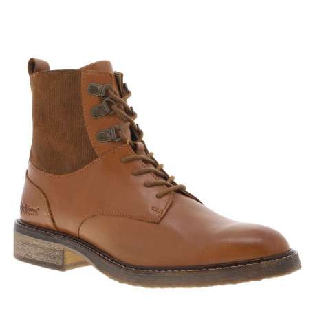 Boots ALPHAHOOK camel en cuir avec talon plat - Image 2