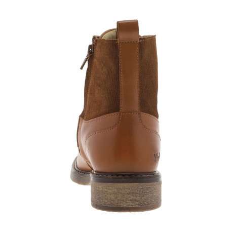 Boots ALPHAHOOK camel en cuir avec talon plat - Image 3