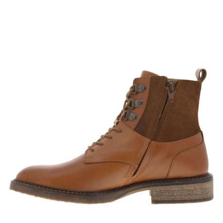 Boots ALPHAHOOK camel en cuir avec talon plat - Image 4