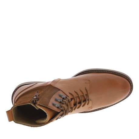 Boots ALPHAHOOK camel en cuir avec talon plat - Image 5