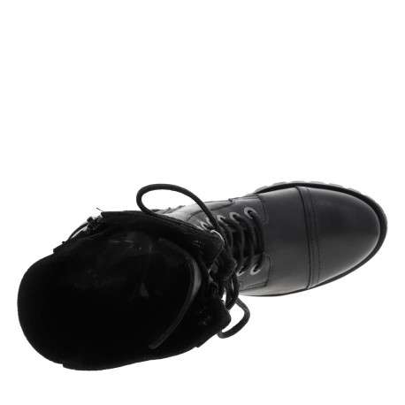 Bottes MAJORETTE noir en cuir avec talon plat - Image 5
