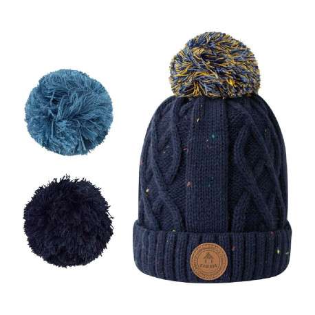 Bonnet marine moucheté Jus de pomme avec pompons interchangeables