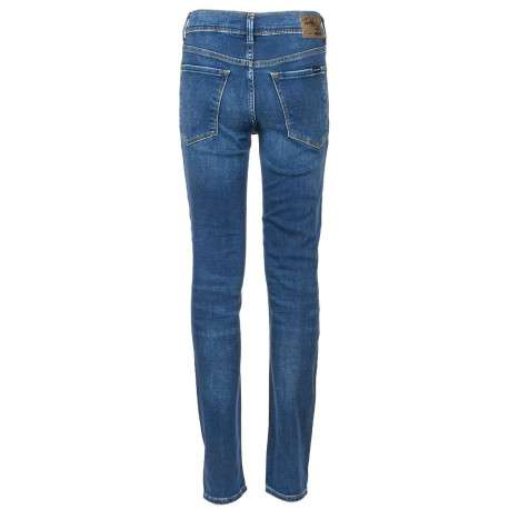 Jean bleu en coton avec une coupe skinny et étiquette d'authentification - Image 4