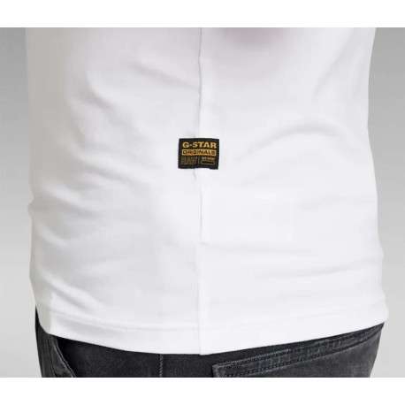 T-shirt en coton blanc uni avec une coupe droite et nom iconique - Image 8
