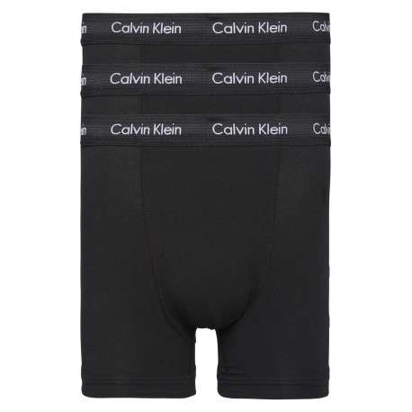 Lot de 3 boxers noirs en coton avec taille élastiquée noire - Image 3