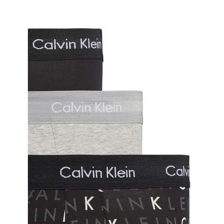 Lot de 3 Boxers noirs avec inscriptions Calvin Klein pour homme en coton - Image 4