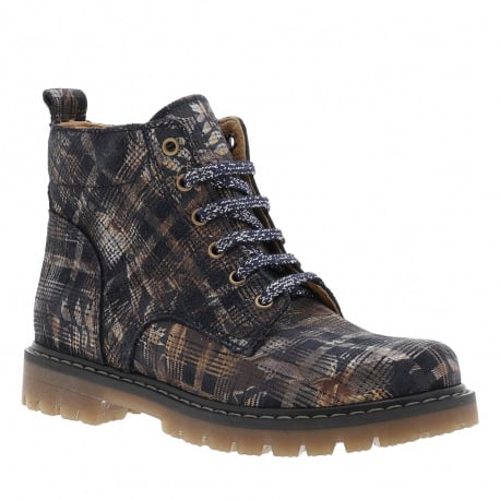 Boots SUSIE marine en cuir