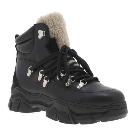 Baskets montantes noires en cuir - Image 2
