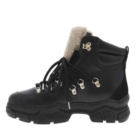 Baskets montantes noires en cuir - Image 4