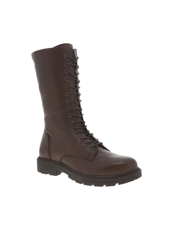 Boots moka en cuir avec...